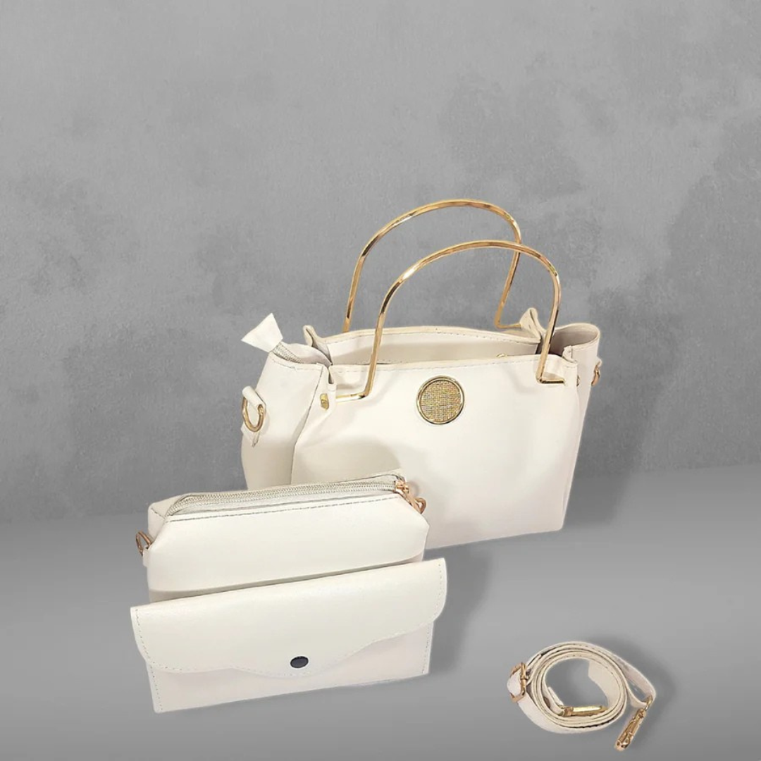 Handbag 3 pcs Luxe White