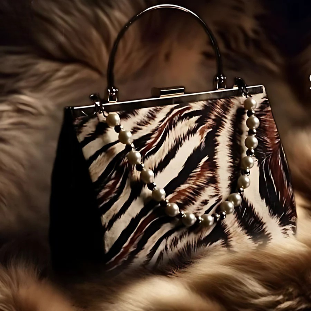 Handbag V Velvet Tiger