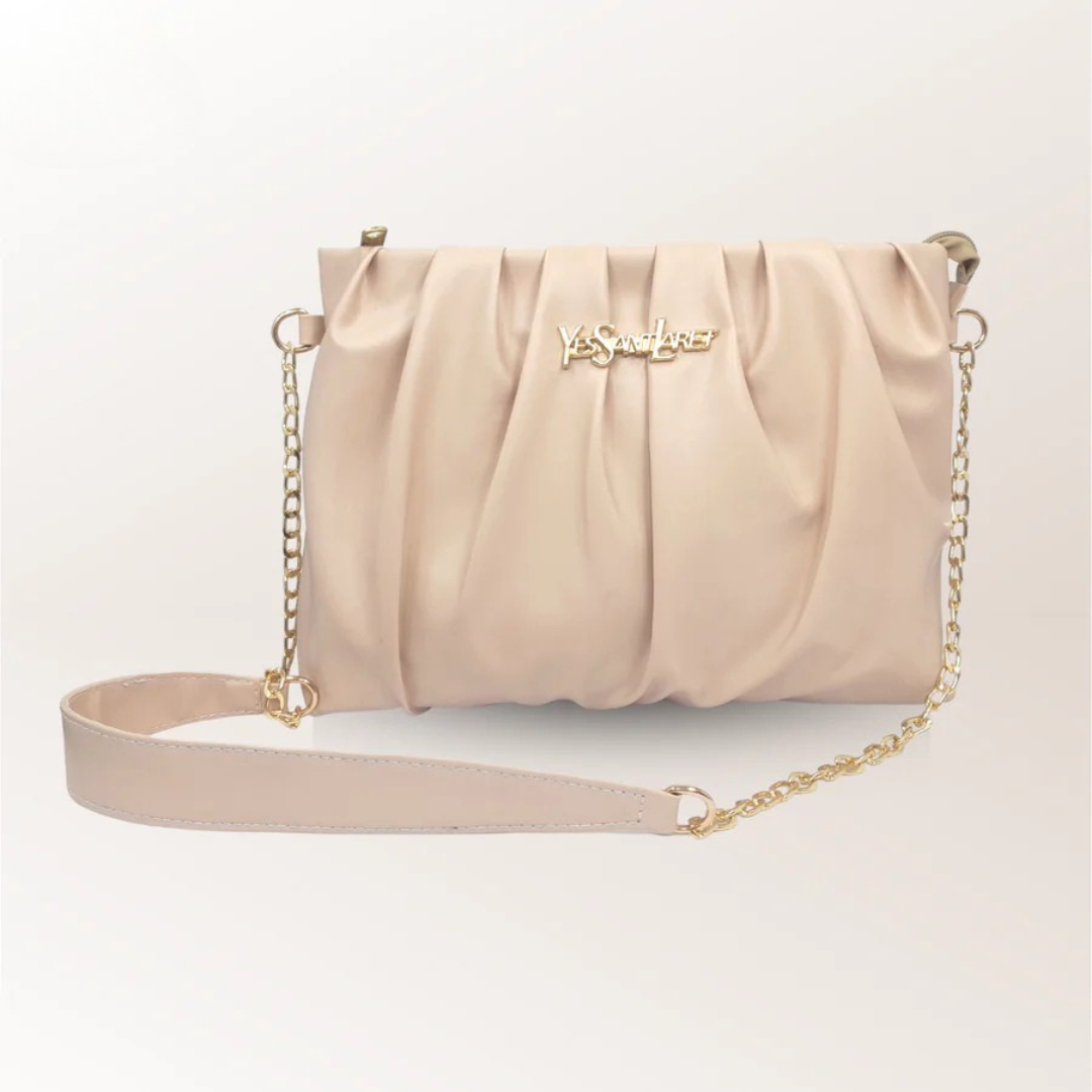 Wavy Handbag Beige