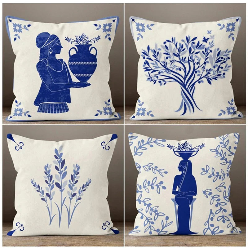 Cushion Covers Mediterranean Style Pack of 4