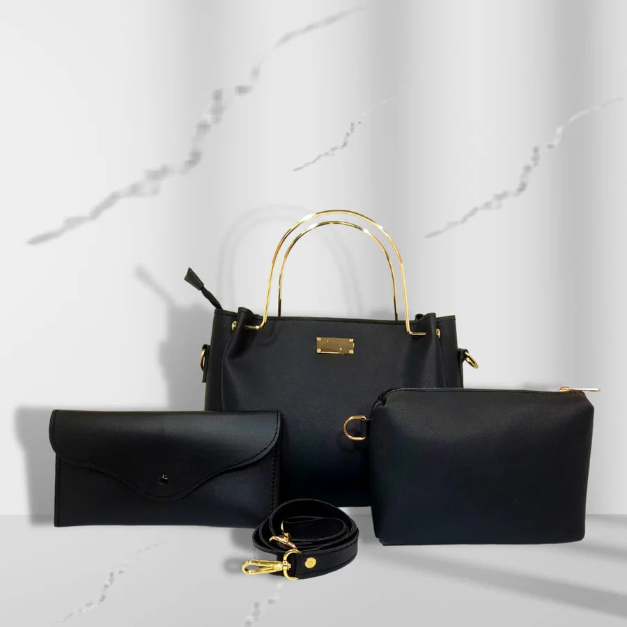 Handbag 3 pcs Luxe Black