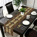 Geometric Vintage Checkered Table Runner With Mats